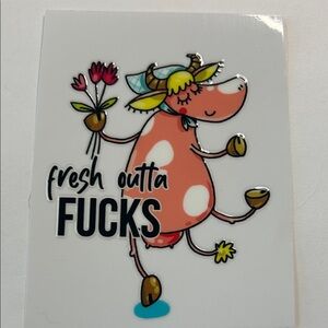 Fresh Outta F*cks Cup Decal D59